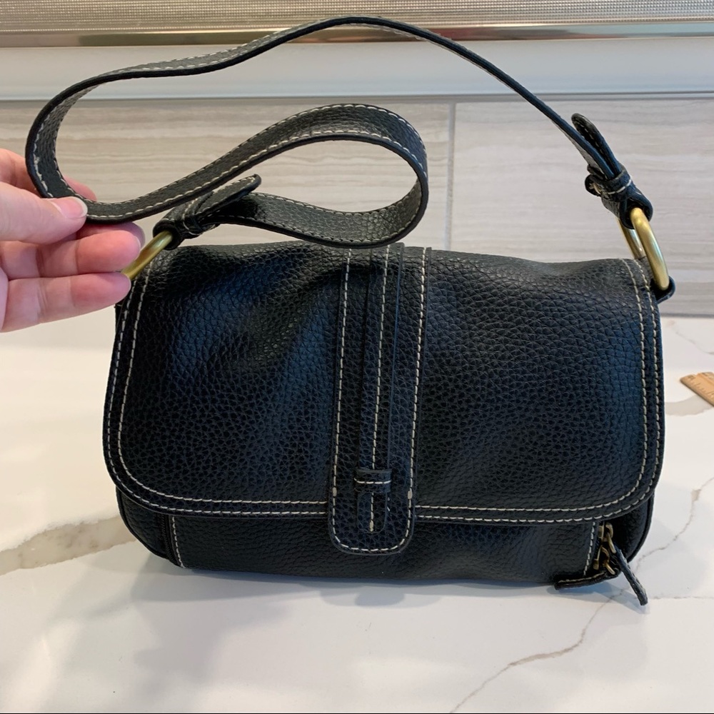 Villager Black Pebble Leather Purse